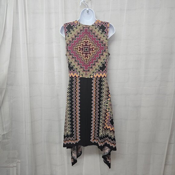 Dressbarn Dress Retro Asymmetrical Sleeveless Black Grunge 8 - Picture 8 of 14